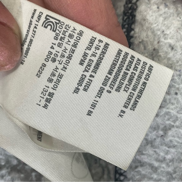 Abercrombie & Fitch Charcoal Hoodie with Red Emblem - Picture 9 of 13